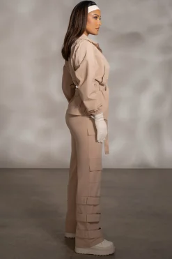 Tan Willow Belted Jacket*JLUXLABEL Fashion