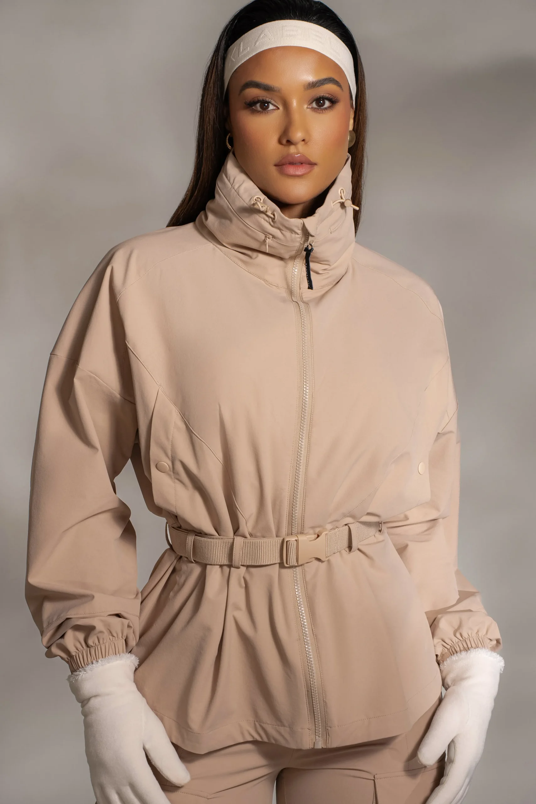 Tan Willow Belted Jacket*JLUXLABEL Fashion