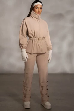 Tan Willow Belted Jacket*JLUXLABEL Fashion