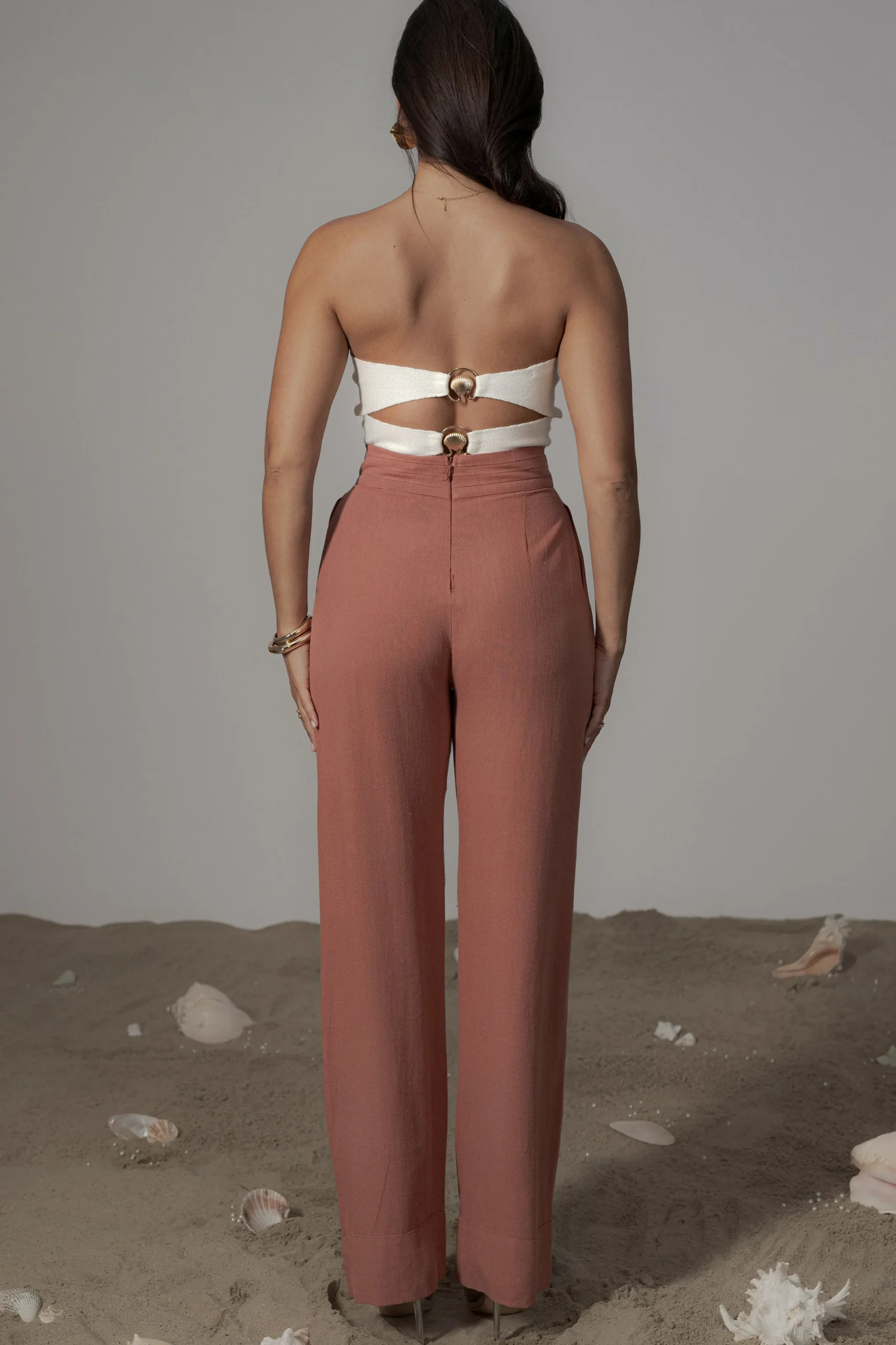 Terra Cotta Villa Views Linen Trousers*JLUXLABEL Best