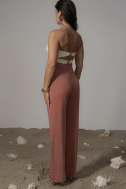 Terra Cotta Villa Views Linen Trousers*JLUXLABEL Best