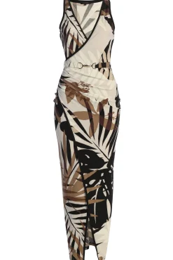 Tropical Print Revival Wrap Dress*JLUXLABEL Sale
