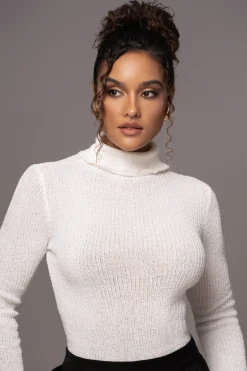 White Carli Turtle Neck Top*JLUXLABEL Fashion