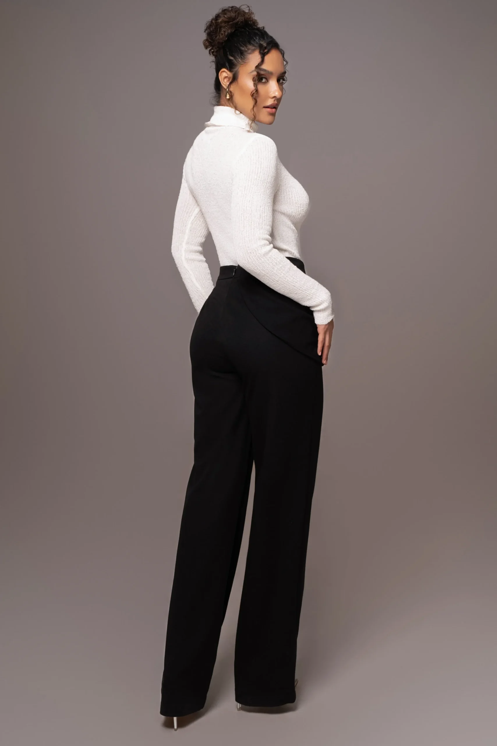 White Carli Turtle Neck Top*JLUXLABEL Fashion