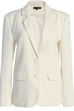 White Cyra Tailored Linen Blazer*JLUXLABEL Best
