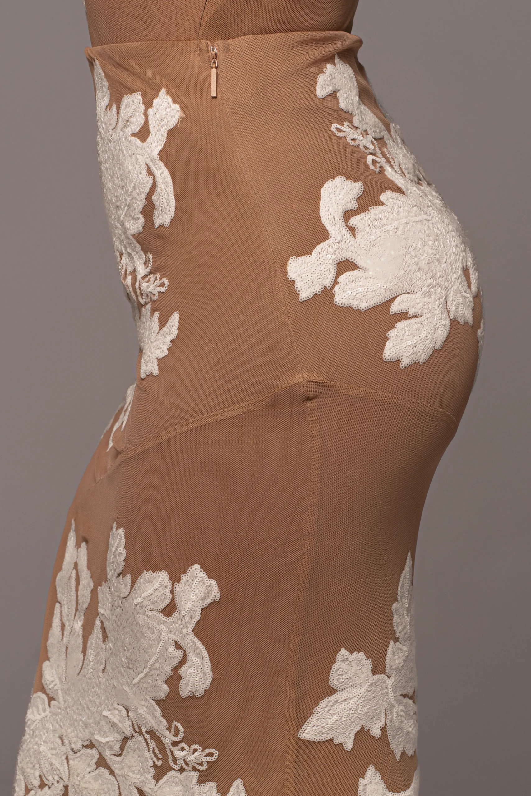 White Edena Embroidered Midi Skirt*JLUXLABEL Online