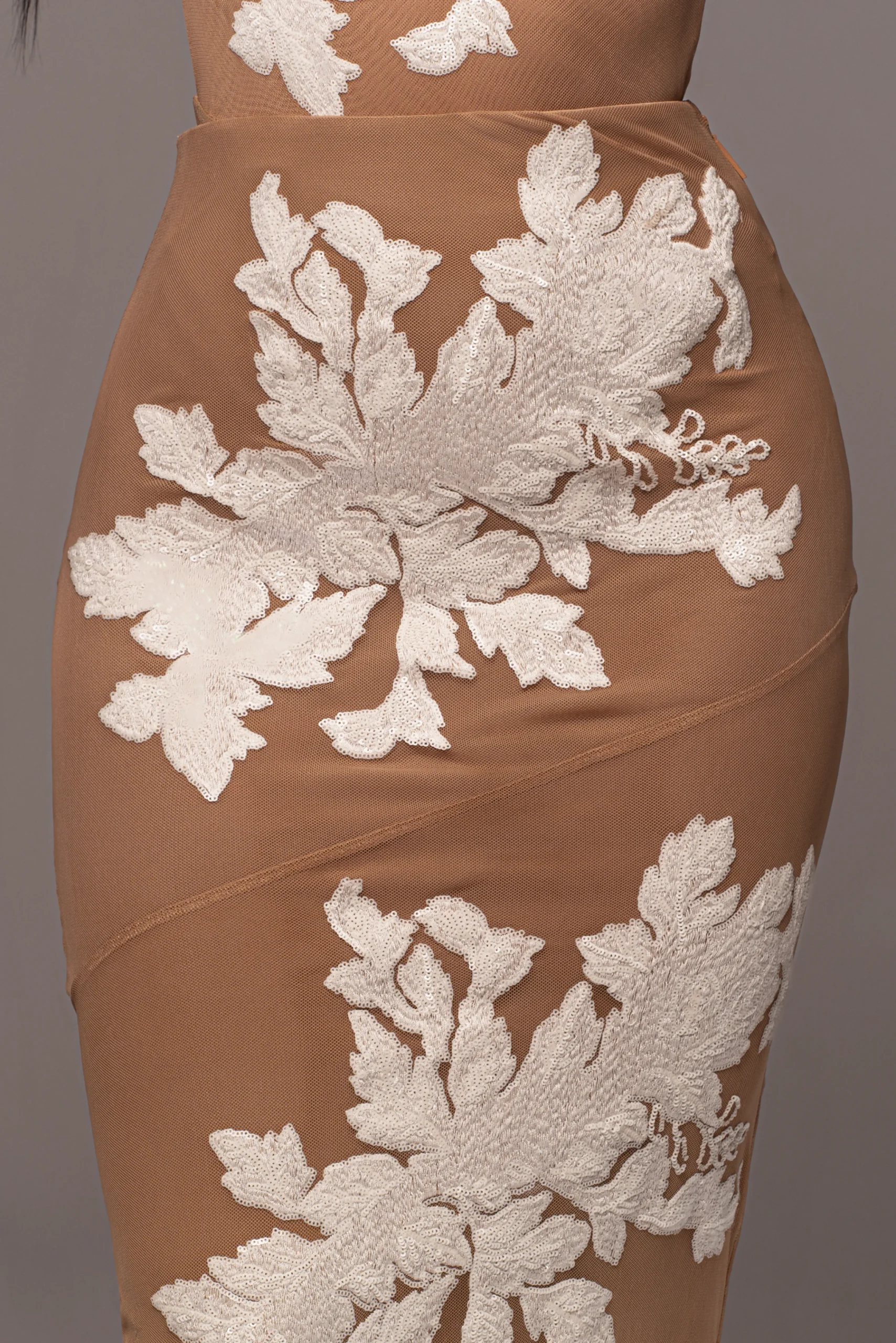 White Edena Embroidered Midi Skirt*JLUXLABEL Online