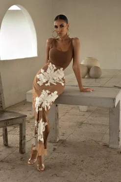 White Edena Embroidered Midi Skirt*JLUXLABEL Online