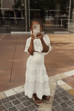 White Emily Ruffled Skirt Set*JLUXLABEL Fashion