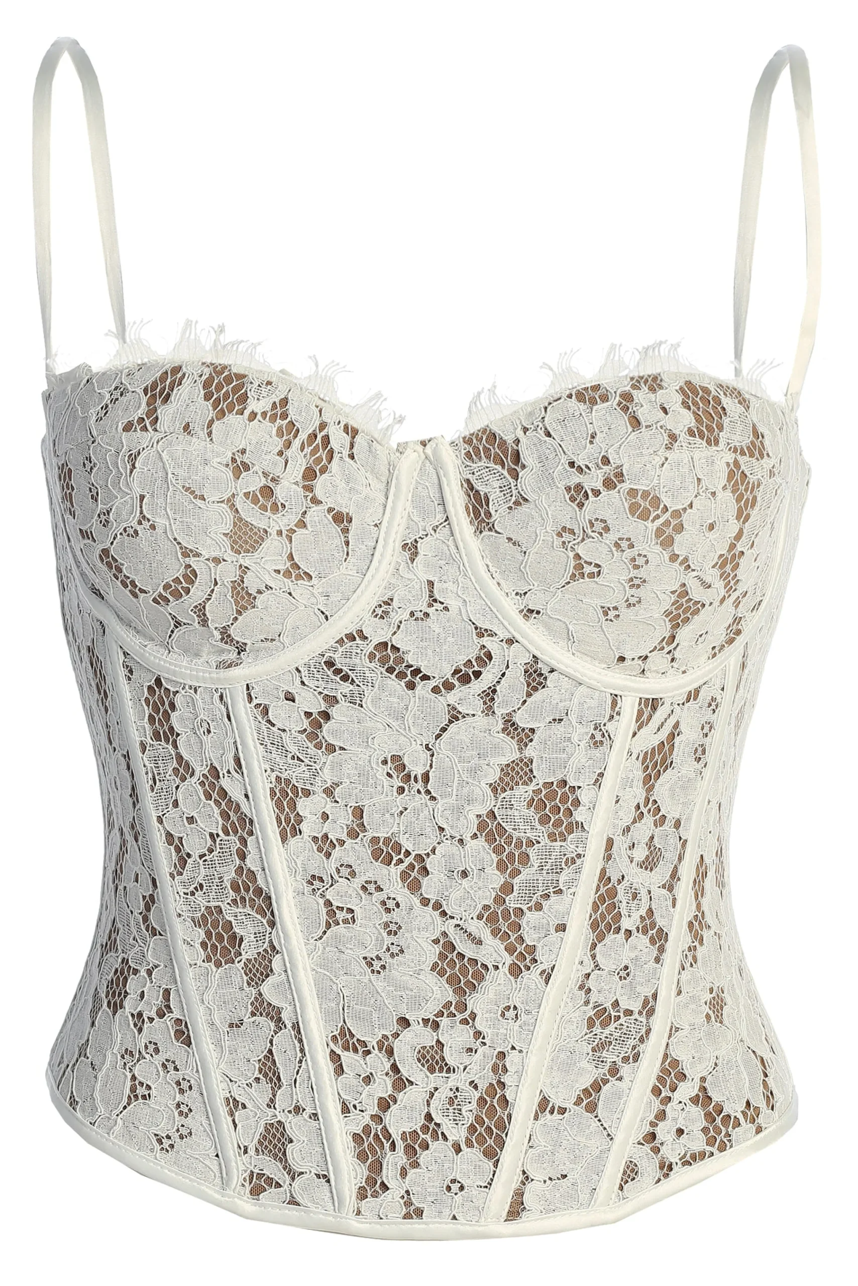 White Grecia Lace Bustier Top*JLUXLABEL Sale