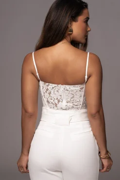 White Grecia Lace Bustier Top*JLUXLABEL Sale