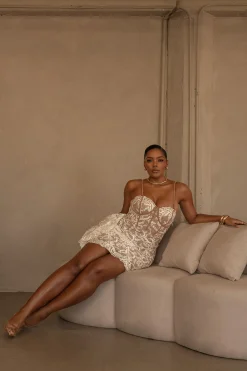 White Marilyn Lace Mini Dress*JLUXLABEL Hot