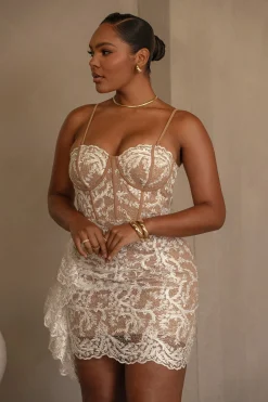 White Marilyn Lace Mini Dress*JLUXLABEL Hot