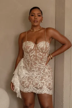 White Marilyn Lace Mini Dress*JLUXLABEL Hot