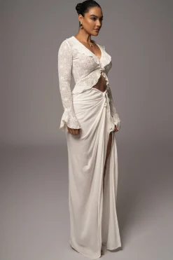 White Rocio Bell Sleeve Top*JLUXLABEL Online