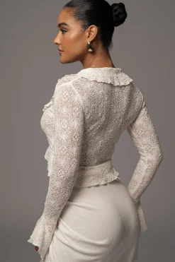 White Rocio Bell Sleeve Top*JLUXLABEL Online