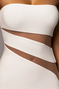 White Unpredictable Midi Dress*JLUXLABEL Outlet