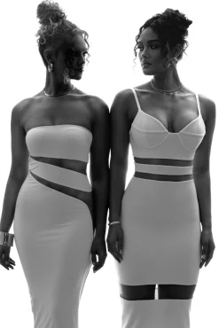 White Unpredictable Midi Dress*JLUXLABEL Outlet