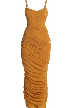 Yellow Catalina Lurex Knit Maxi Dress*JLUXLABEL Online