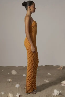 Yellow Catalina Lurex Knit Maxi Dress*JLUXLABEL Online