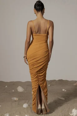 Yellow Catalina Lurex Knit Maxi Dress*JLUXLABEL Online