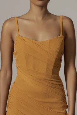 Yellow Catalina Lurex Knit Maxi Dress*JLUXLABEL Online