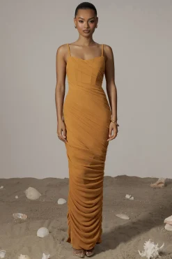 Yellow Catalina Lurex Knit Maxi Dress*JLUXLABEL Online