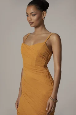 Yellow Catalina Lurex Knit Maxi Dress*JLUXLABEL Online