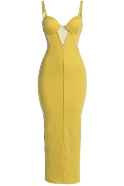 Yellow Enchantment Bustier Maxi Dress*JLUXLABEL Fashion