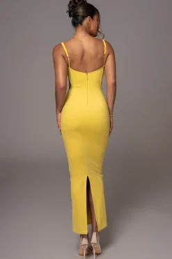 Yellow Enchantment Bustier Maxi Dress*JLUXLABEL Fashion