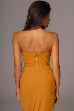 Yellow Fenix Reversible Linen Corset*JLUXLABEL Discount