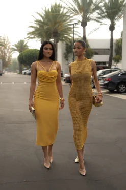 Yellow Linen Visions Of You Dress*JLUXLABEL Discount