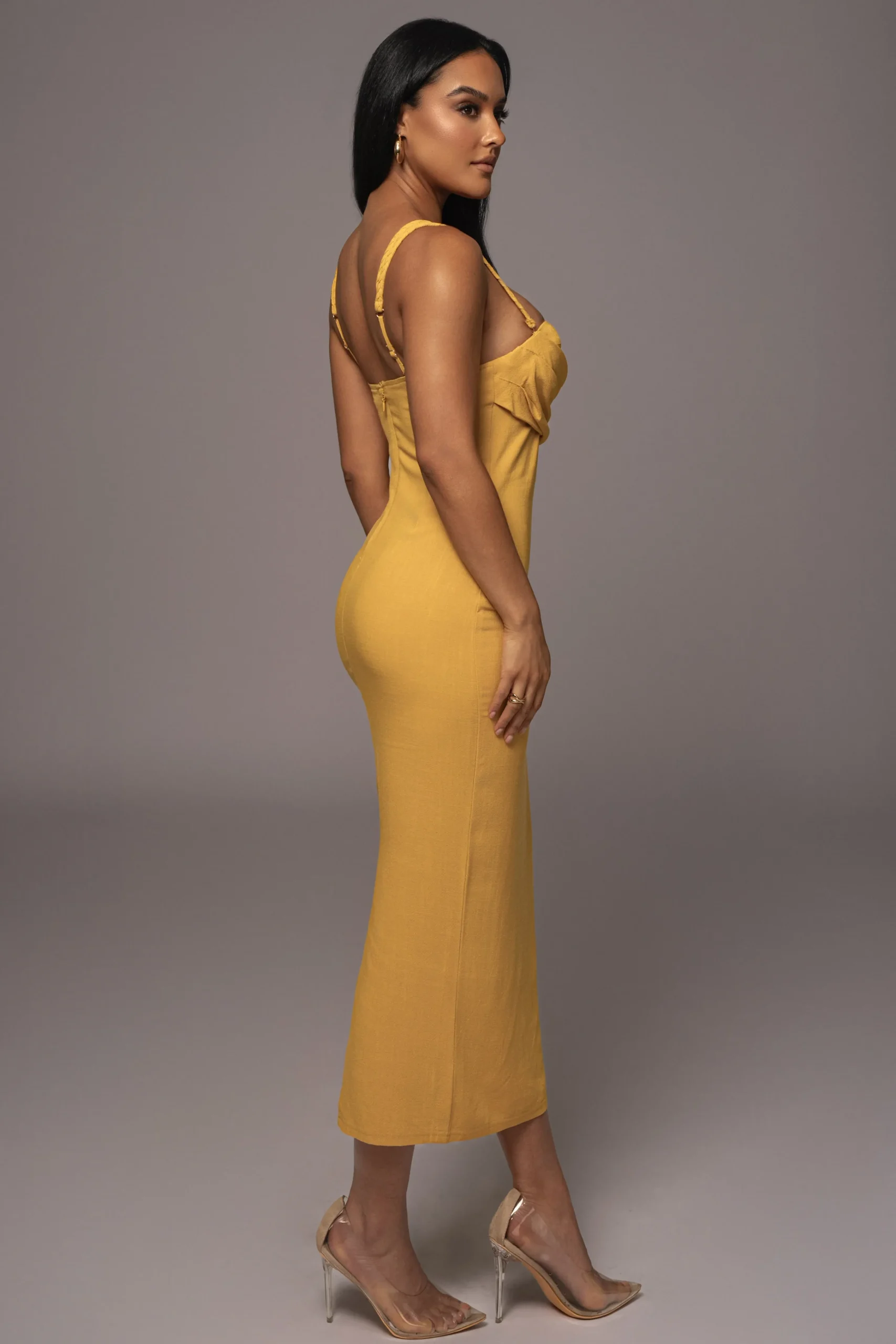 Yellow Linen Visions Of You Dress*JLUXLABEL Discount