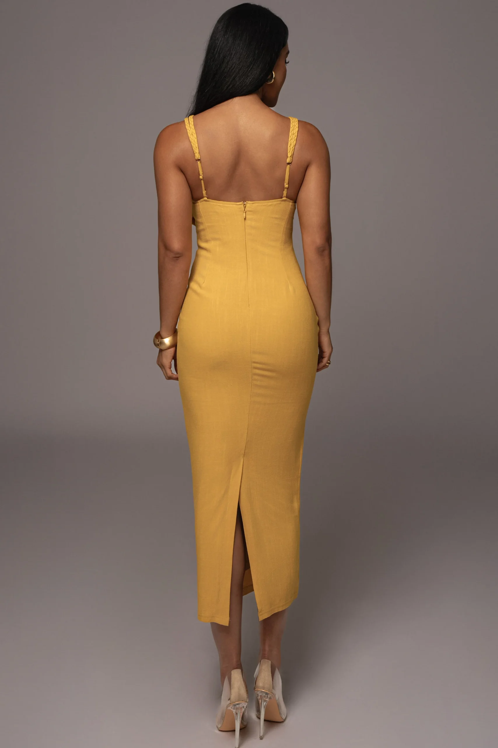 Yellow Linen Visions Of You Dress*JLUXLABEL Discount