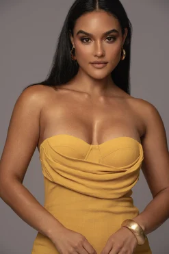 Yellow Linen Visions Of You Dress*JLUXLABEL Discount