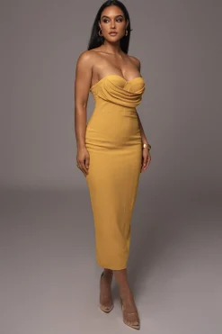 Yellow Linen Visions Of You Dress*JLUXLABEL Discount