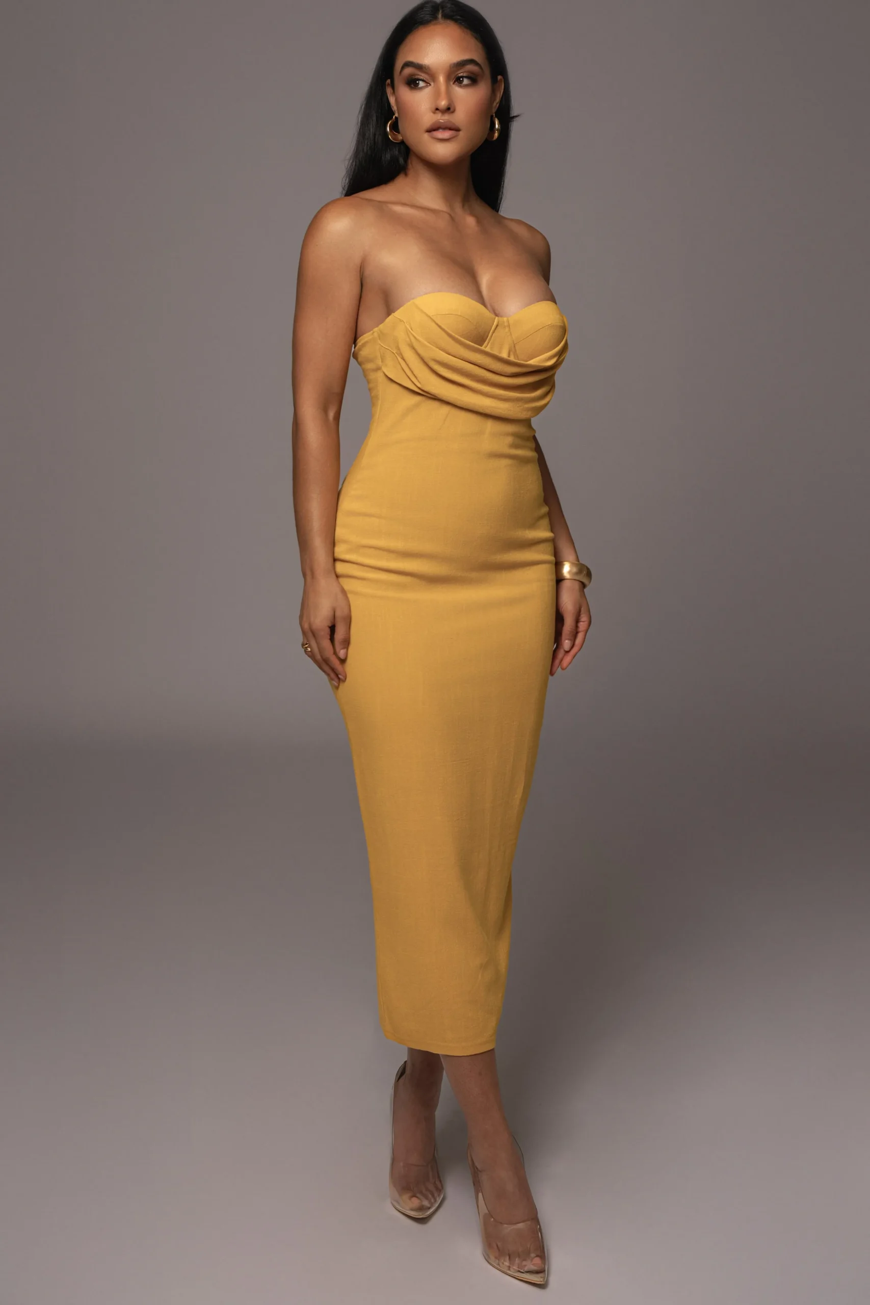 Yellow Linen Visions Of You Dress*JLUXLABEL Discount