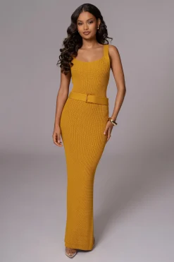 Yellow Moonrise Ribbed Maxi Dress*JLUXLABEL Outlet
