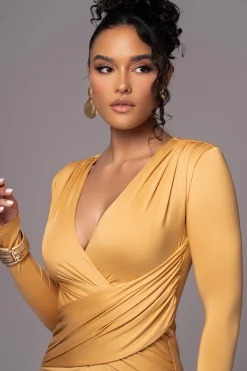 Yellow Rowan Plunge Maxi Dress*JLUXLABEL Outlet