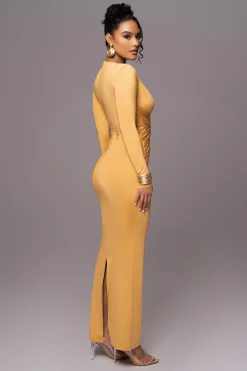 Yellow Rowan Plunge Maxi Dress*JLUXLABEL Outlet