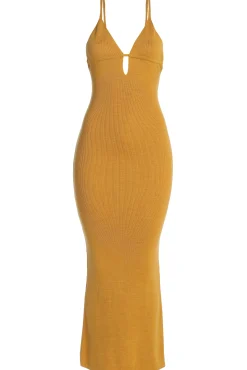 Yellow Sun Rays Knit Maxi Dress*JLUXLABEL New
