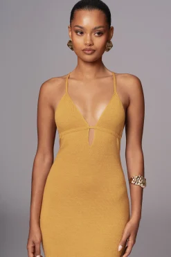 Yellow Sun Rays Knit Maxi Dress*JLUXLABEL New