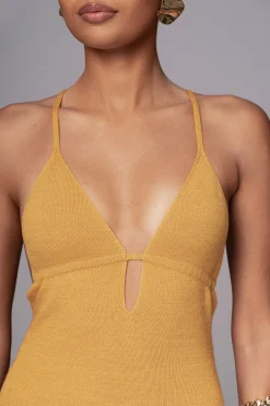 Yellow Sun Rays Knit Maxi Dress*JLUXLABEL New