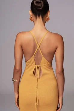 Yellow Sun Rays Knit Maxi Dress*JLUXLABEL New